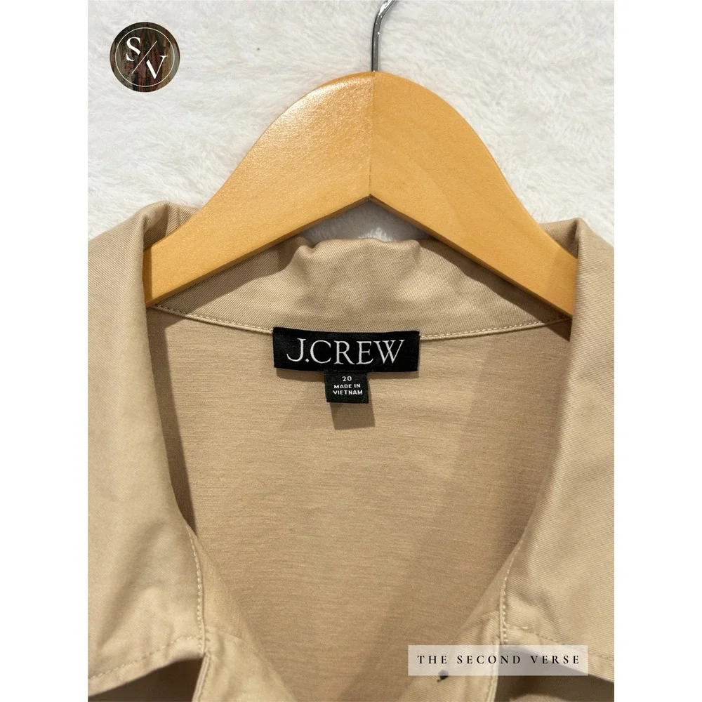 J. Crew Gamine Utility Shirtdress Stretch Twill BY836 Size 20 - Picture 9 of 11